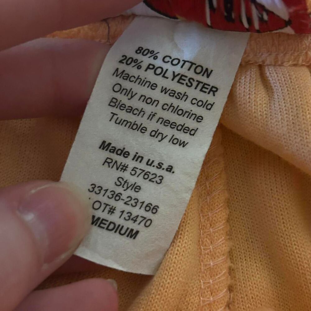 Vintage Orange Terrycloth Shorts, XS - Picture 6 of 6